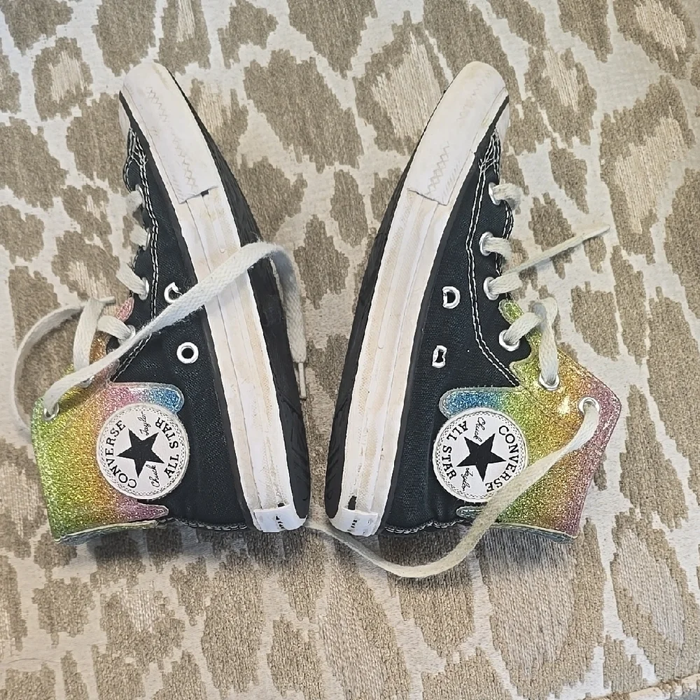 Converse Black High-Top Sneakers with Rubber Toe Cap